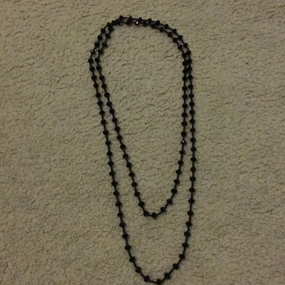 black bead necklace